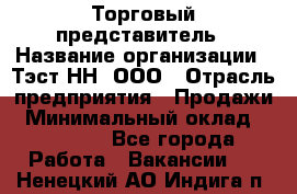 Торговый представитель › Название организации ­ Тэст-НН, ООО › Отрасль предприятия ­ Продажи › Минимальный оклад ­ 40 000 - Все города Работа » Вакансии   . Ненецкий АО,Индига п.